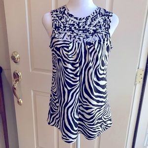 Banana Republic Sm, Zebra silky top. Perfect!